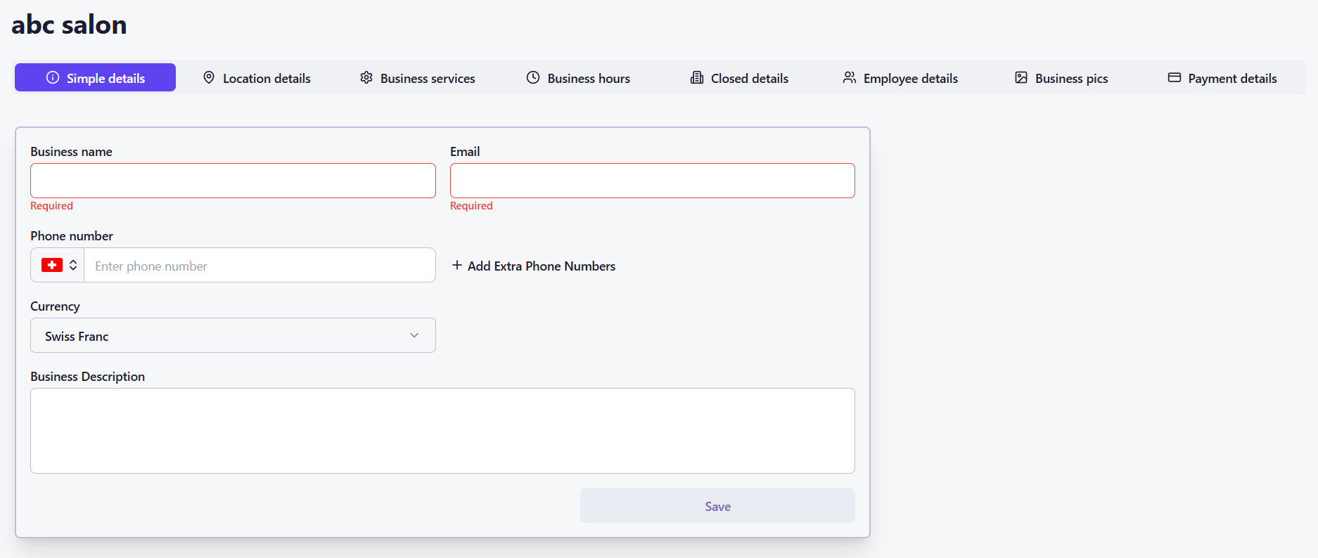 Business profile placeholder image